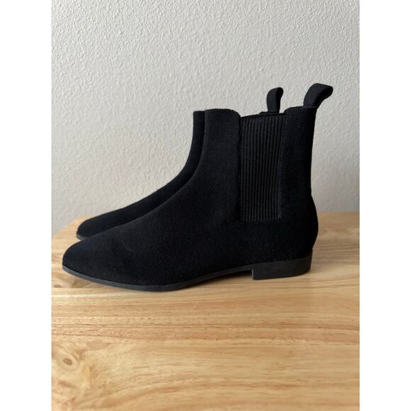 ✨SOLD✨Vivaia Women’s Rachel Black Square Toe Slip On Wool Ankle Boots US 9 - Picture 9 of 16